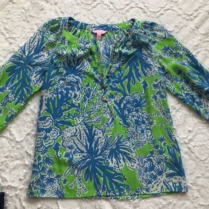 Lilly Pulitzer  Ella Silk Blouse
